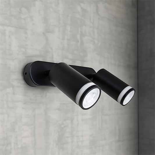 APLIQUE 2 LUCES NEGRO PARED-TECHO LH-3857