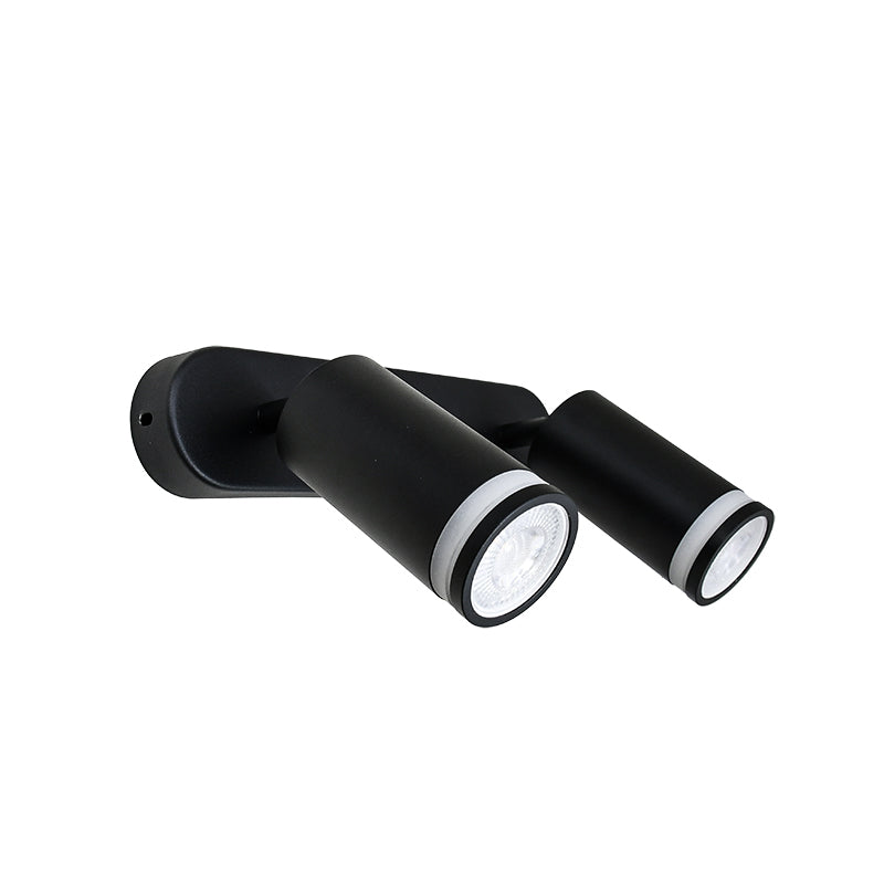 APLIQUE 2 LUCES NEGRO PARED-TECHO LH-3857
