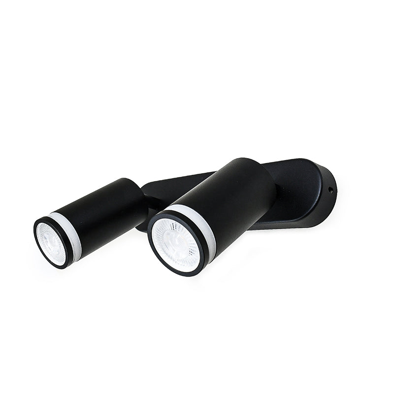 APLIQUE 2 LUCES NEGRO PARED-TECHO LH-3857