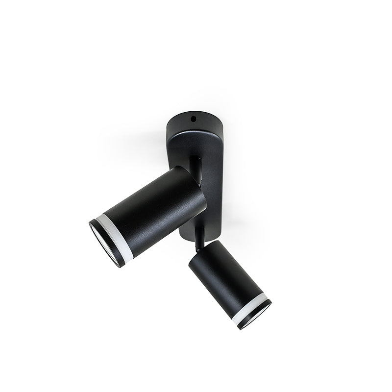 APLIQUE 2 LUCES NEGRO PARED-TECHO LH-3857