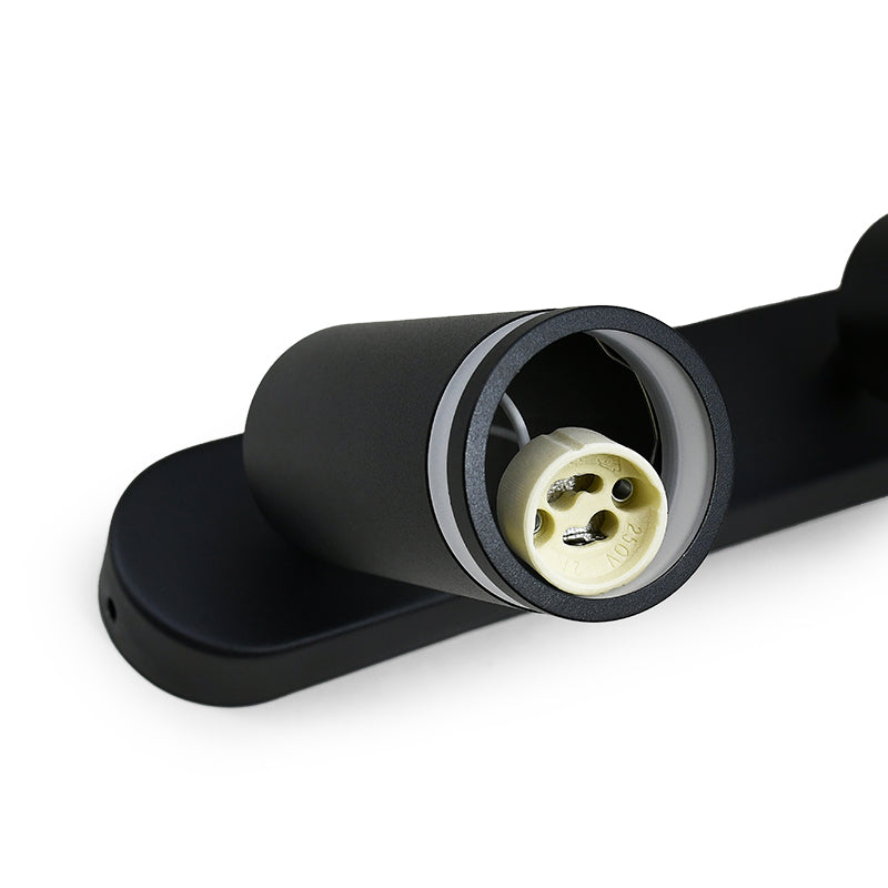 APLIQUE 2 LUCES NEGRO PARED-TECHO LH-3857