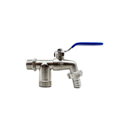 CANILLA METALICA DOBLE SALIDA 1/2-3/4 LH-3011