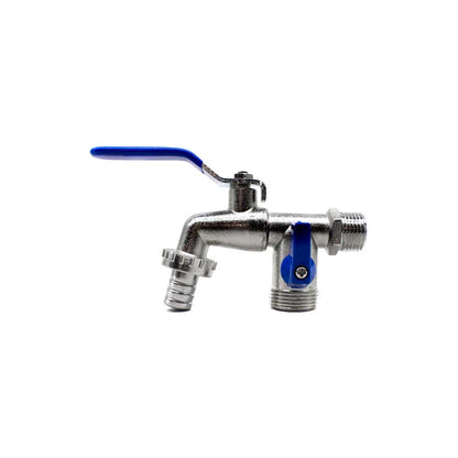 CANILLA METALICA DOBLE SALIDA 1/2-3/4 LH-3011