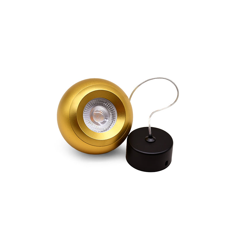 APLIQUE COLGANTE DORADO DE TECHO TIPO BOLA LH-3528
