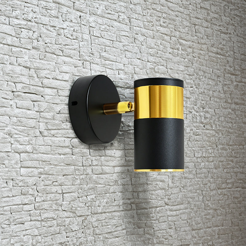 APLIQUE 1 LUZ DORADO NEGRO PARED TECHO LH-3526