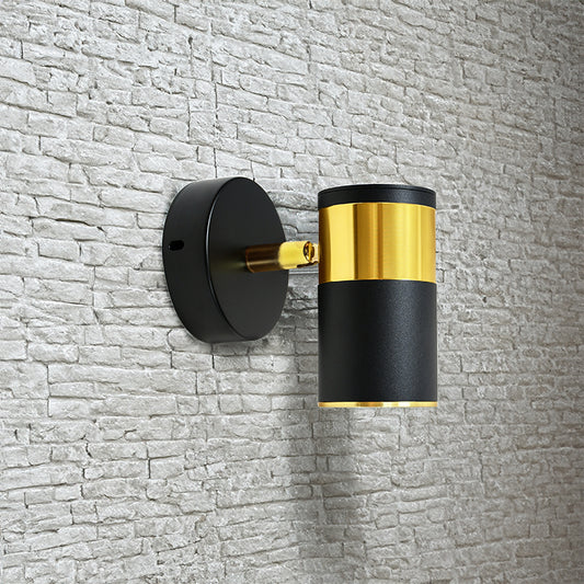 APLIQUE 1 LUZ DORADO NEGRO PARED TECHO LH-3526