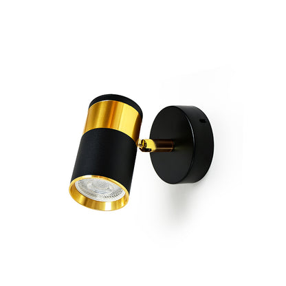 APLIQUE 1 LUZ DORADO NEGRO PARED TECHO LH-3526