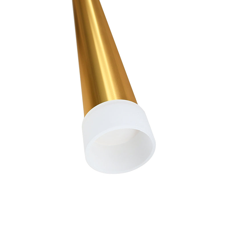 LAMPARA COLGANTE 45CM TIPO CONO DORADO LH-3858
