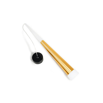 LAMPARA COLGANTE 45CM TIPO CONO DORADO LH-3858