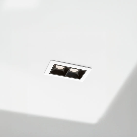 LUMINARIA DE EMBUTIR 2 LUCES 7.5X4.5CM LH-3522