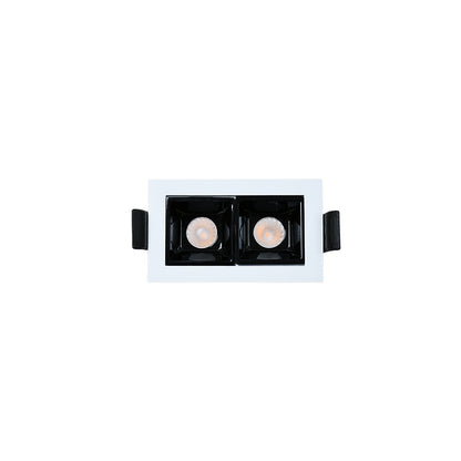 LUMINARIA DE EMBUTIR 2 LUCES 7.5X4.5CM LH-3522