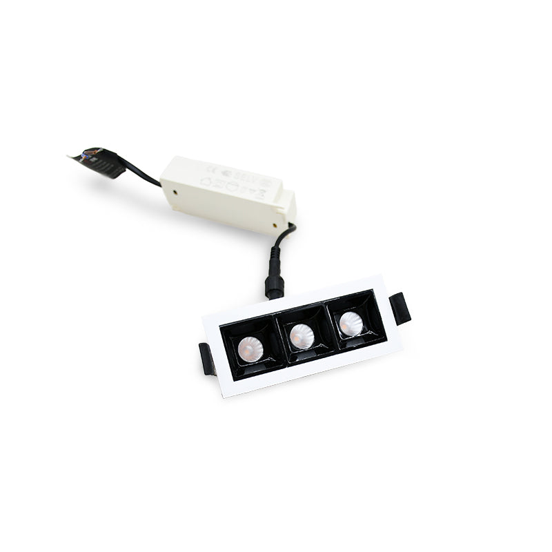 LUMINARIA DE EMBUTIR 3 LUCES 10X4.5CM LH-3523