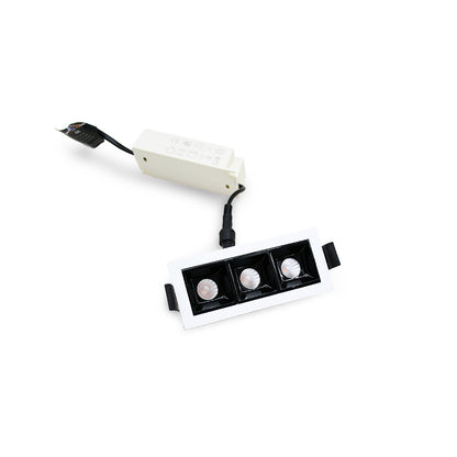 LUMINARIA DE EMBUTIR 3 LUCES 10X4.5CM LH-3523
