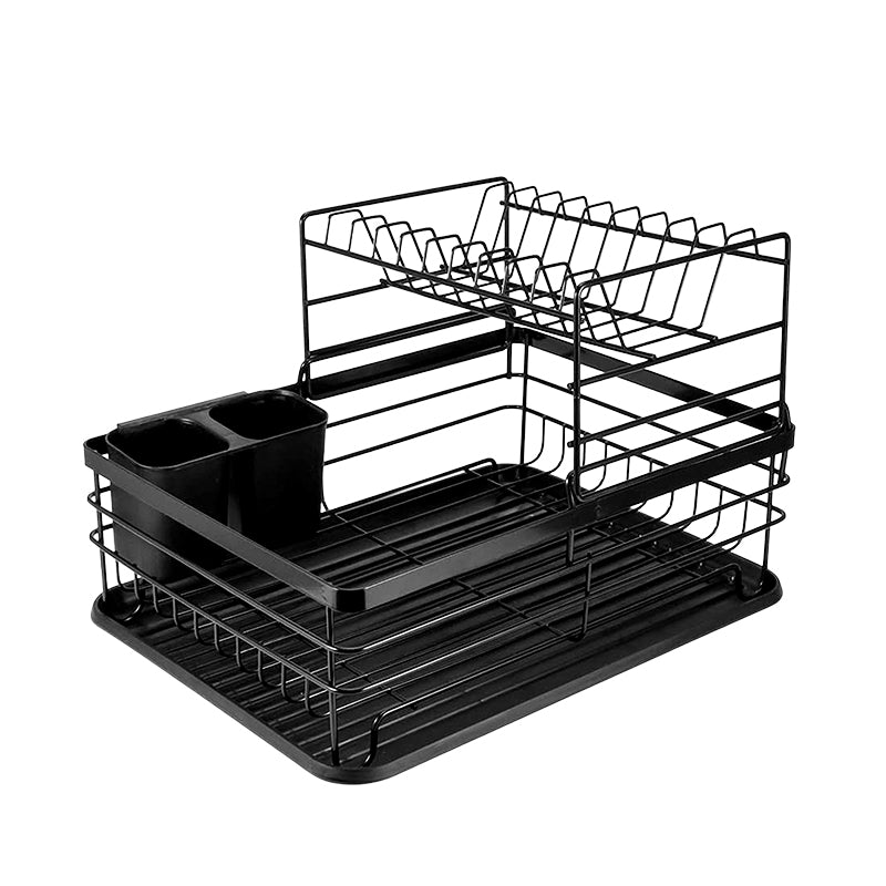 ESCURRIDOR PARA PLATOS NEGRO DOBLE LH-3684