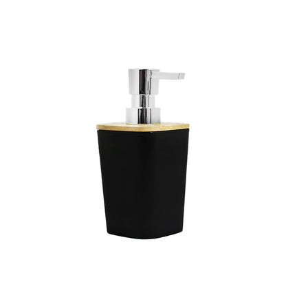 SET DE BAÑO 6PZ NEGRO PREMIUM LH-3651