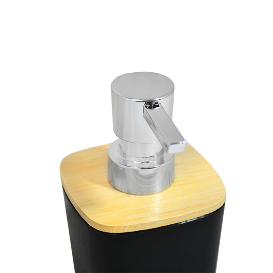 SET DE BAÑO 6PZ NEGRO PREMIUM LH-3651