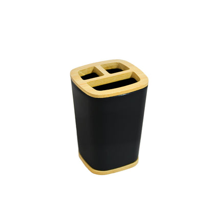 SET DE BAÑO 6PZ NEGRO PREMIUM LH-3651