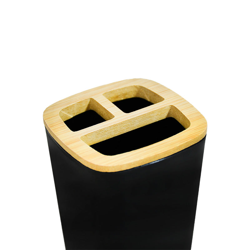 SET DE BAÑO 6PZ NEGRO PREMIUM LH-3651