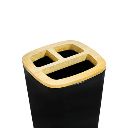 SET DE BAÑO 6PZ NEGRO PREMIUM LH-3651