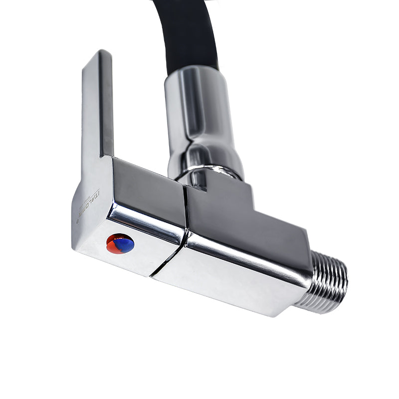 GRIFO FLEXIBLE NEGRO DE  PARED ITALOMIX LH-3310