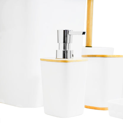 SET DE BAÑO 6PZ BLANCO PREMIUM LH-3653