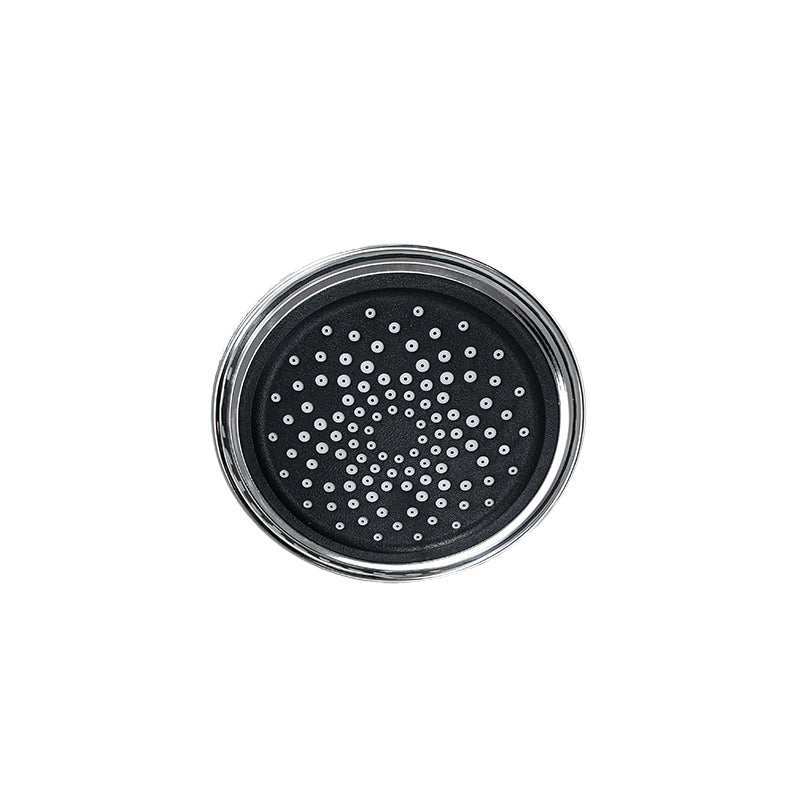 ROSETA REDONDA 10CM NEGRA CROMADA P/DUCHA LH-3300