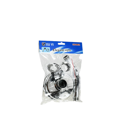 ROSETA REDONDA 10CM NEGRA CROMADA P/DUCHA LH-3300