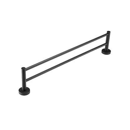 TOALLERO DOBLE NEGRO 57CM PARA BANO LH-3283