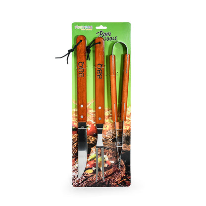 SET PARRILLA 3PZ PINZA TENEDOR CUCHILLO LH-3616