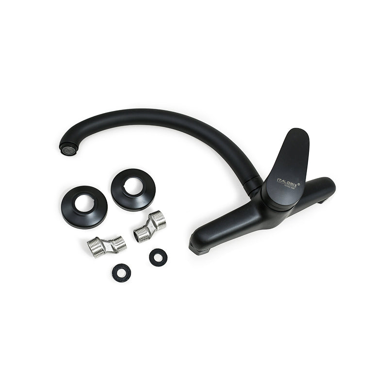 GRIFO MONOCOMANDO 20CM NEGRO PARED ITALOMIX LH3257