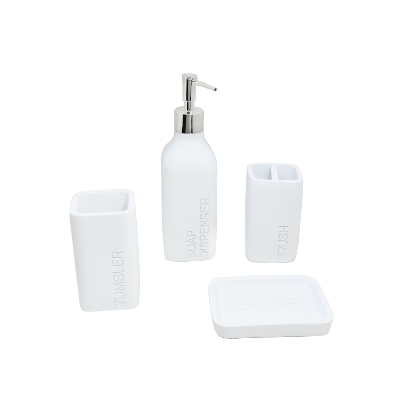 ACCESORIO CERAMICO BLANCO MATE P/BANO 4PZ LH-3646