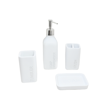 ACCESORIO CERAMICO BLANCO MATE P/BANO 4PZ LH-3646