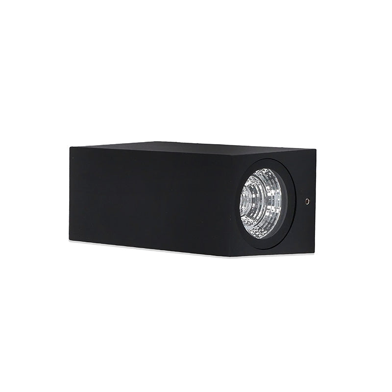 APLIQUE 6W LED RECTANGULAR DOS LUCES NEGRO LH-3465