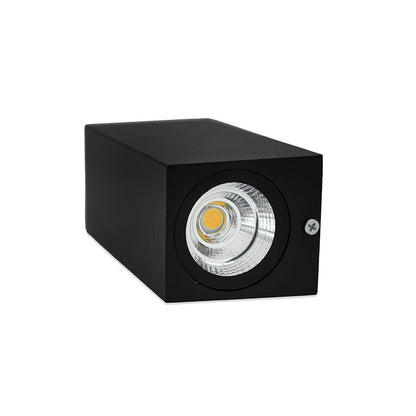 APLIQUE 6W LED RECTANGULAR DOS LUCES NEGRO LH-3465