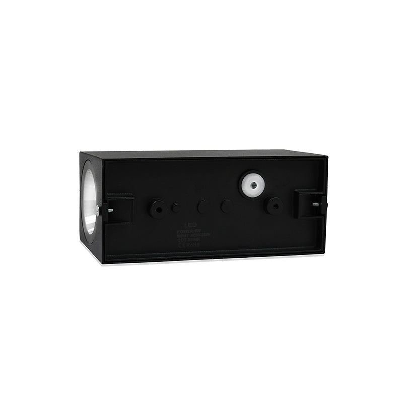 APLIQUE 6W LED RECTANGULAR DOS LUCES NEGRO LH-3465