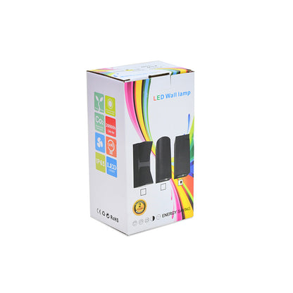 APLIQUE 6W LED RECTANGULAR DOS LUCES NEGRO LH-3465