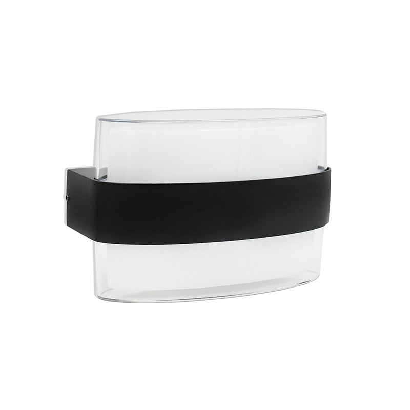 LUMINARIA 12W LUZ LED DOBLE OVALADO P/PARED LH3475