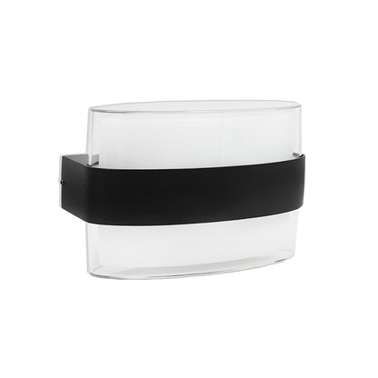 LUMINARIA 12W LUZ LED DOBLE OVALADO P/PARED LH3475