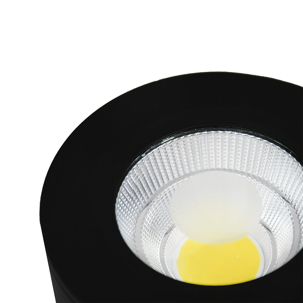 LUMINARIA REDONDA NEGRA 5W 7.4X2.5CM LH-3483
