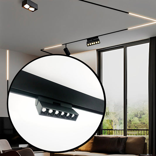 LUMINARIA NEGRA BISAGRA PARA RIEL 6W LH-3490