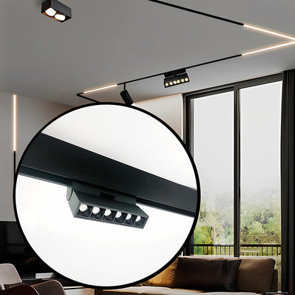 LUMINARIA NEGRA BISAGRA PARA RIEL 6W LH-3490