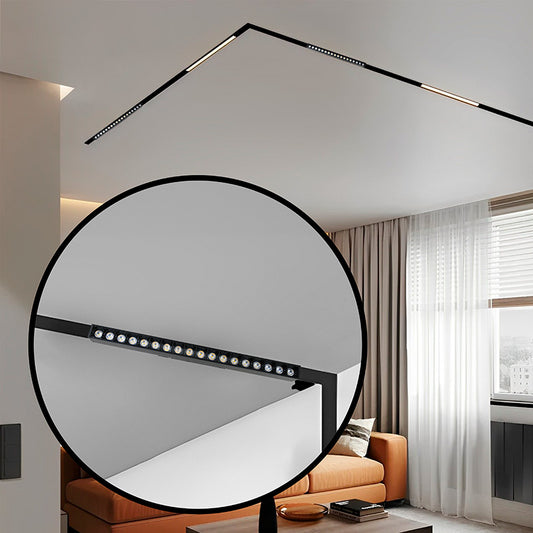 LUMINARIA NEGRA  PARA RIEL 18W LH-3491