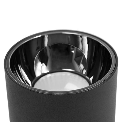 LUMINARIA 15W NEGRA CILINDRICA 9.5X12CM LH-3493