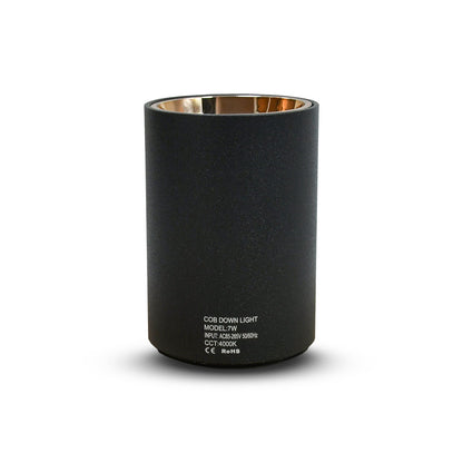 LUMINARIA 7W NEGRO CILINDRICA 5.5X8CM LH-3500