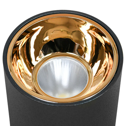 LUMINARIA 7W NEGRO CILINDRICA 5.5X8CM LH-3500