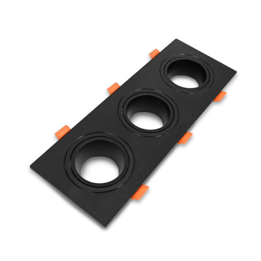 SOPORTE PARA 3 DICROICA NEGRO LH-3506