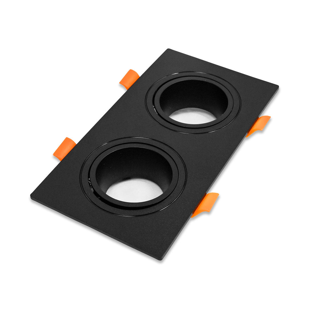 SOPORTE PARA 2 DICROICA NEGRO LH-3508