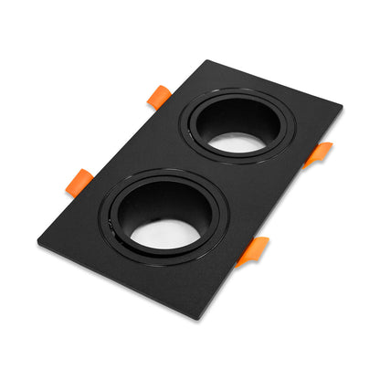 SOPORTE PARA 2 DICROICA NEGRO LH-3508