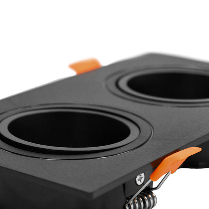 SOPORTE PARA 2 DICROICA NEGRO LH-3508