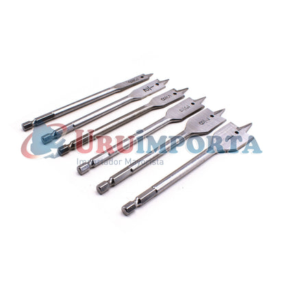 MECHA P/MADERA PLANA 6PZ 3/8″-1″ UYUSTOOLS BCM601